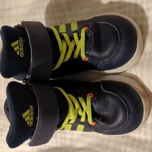 Adidas Ortholite High Tops Blue & Neon Green